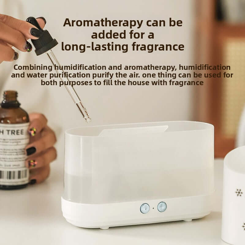 Creative Flame Simulation Humidifier with Aroma Diffuserr